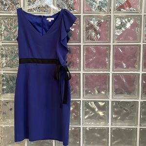 A New York and Company knee length cocktail dress, deep periwinkle, size 2